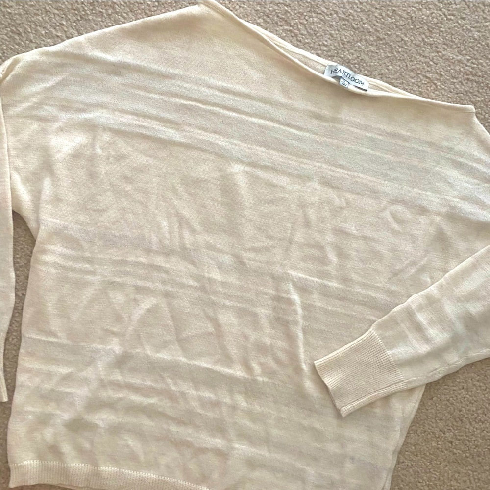 Heartloom Asymmetrical Ivory Sweater - Picture 2 of 5